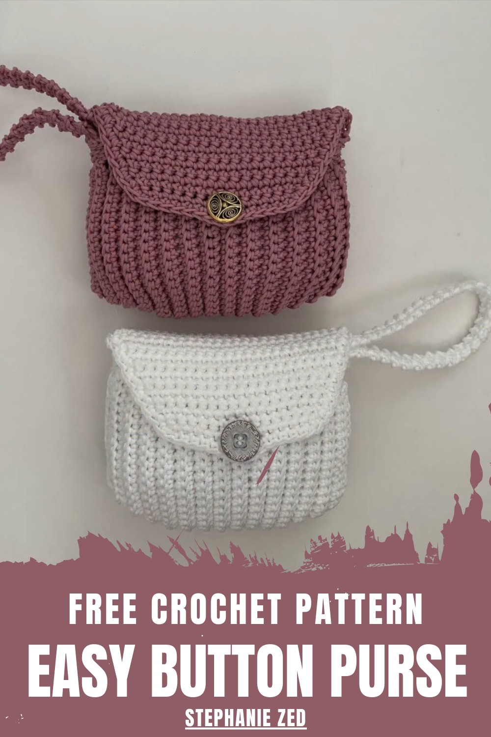 Crochet Button Purse