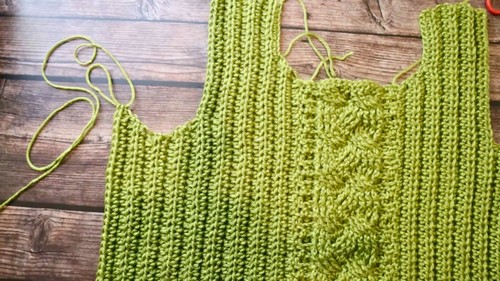 Crochet Cable Stitch Sweater Pattern 6