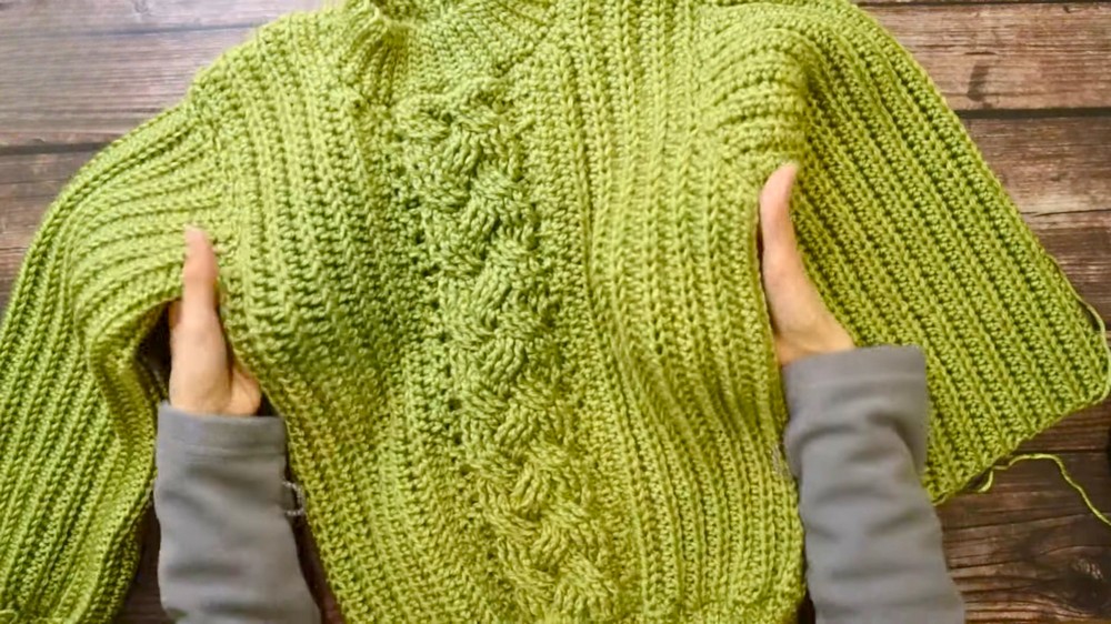 Crochet Cable Stitch Sweater Pattern 7
