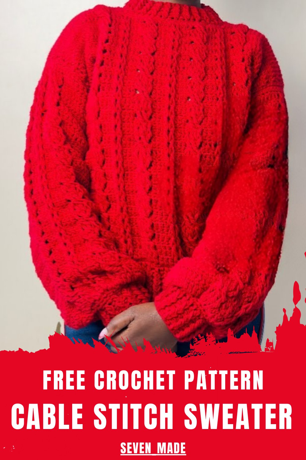 Crochet Cable Stitch Sweater Tutorial