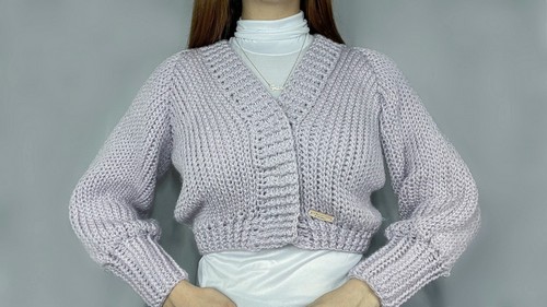 Crochet Cardigan Style Sweater Pattern 9