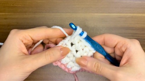 Crochet Checkered Scarf Pattern 4