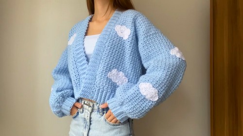 Crochet Cloud Cardigan Pattern 8