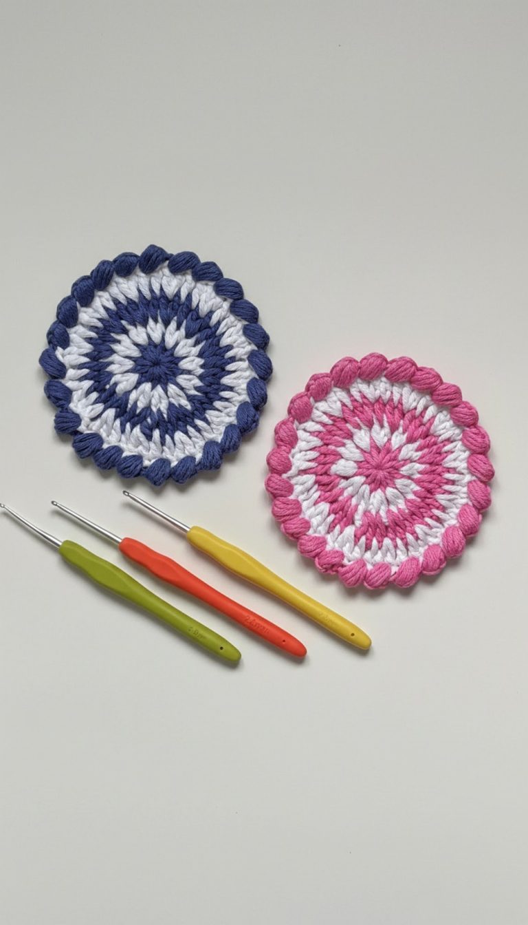 Crochet Coffee Coaster Pattern 9