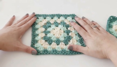 Crochet Colorful Granny Square Pattern 6