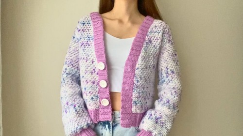 Crochet Crop Cardigan Pattern 8