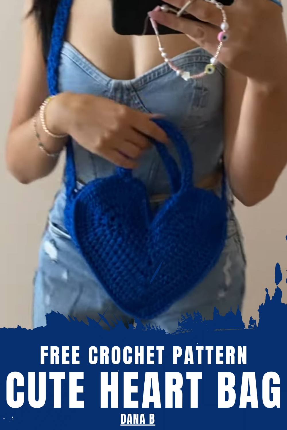 Crochet Cute Heart Bag
