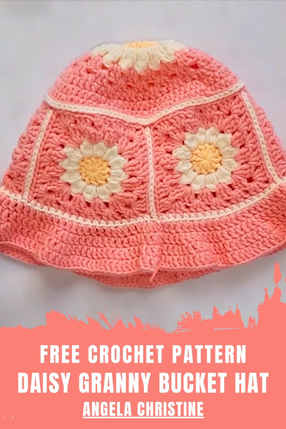 Crochet Daisy Granny Bucket Hat