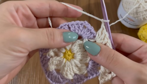 Crochet Daisy Granny Square Top Pattern 4