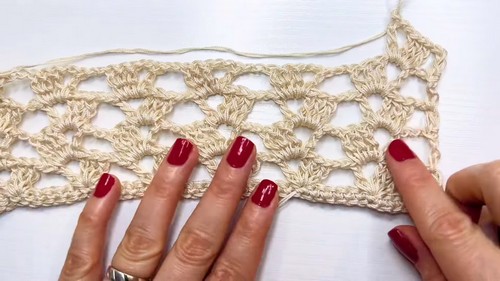 Crochet Fan Stitch Blouse Pattern 4