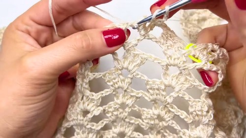 Crochet Fan Stitch Blouse Pattern 6
