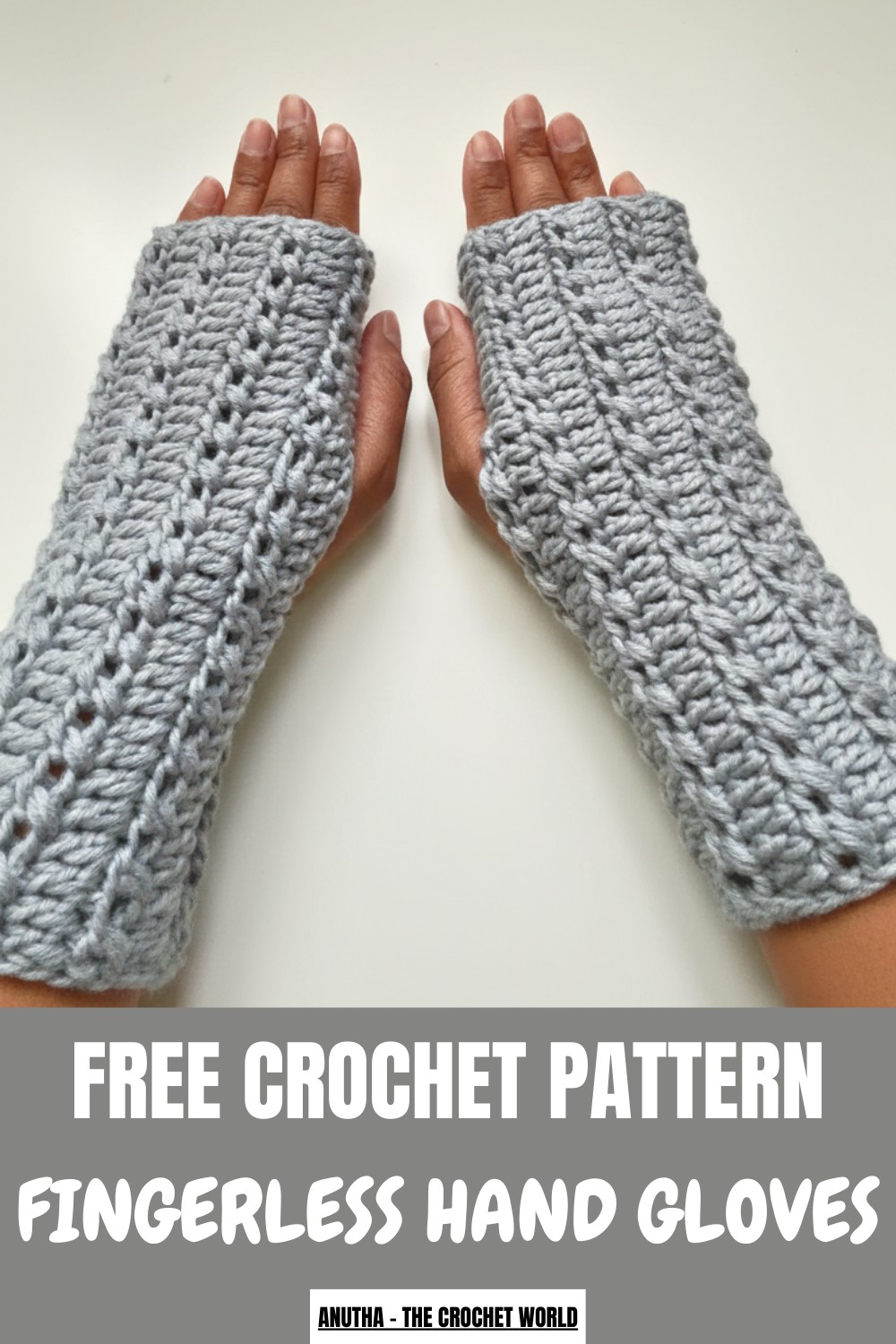 Crochet Fingerless Hand Gloves Pattern
