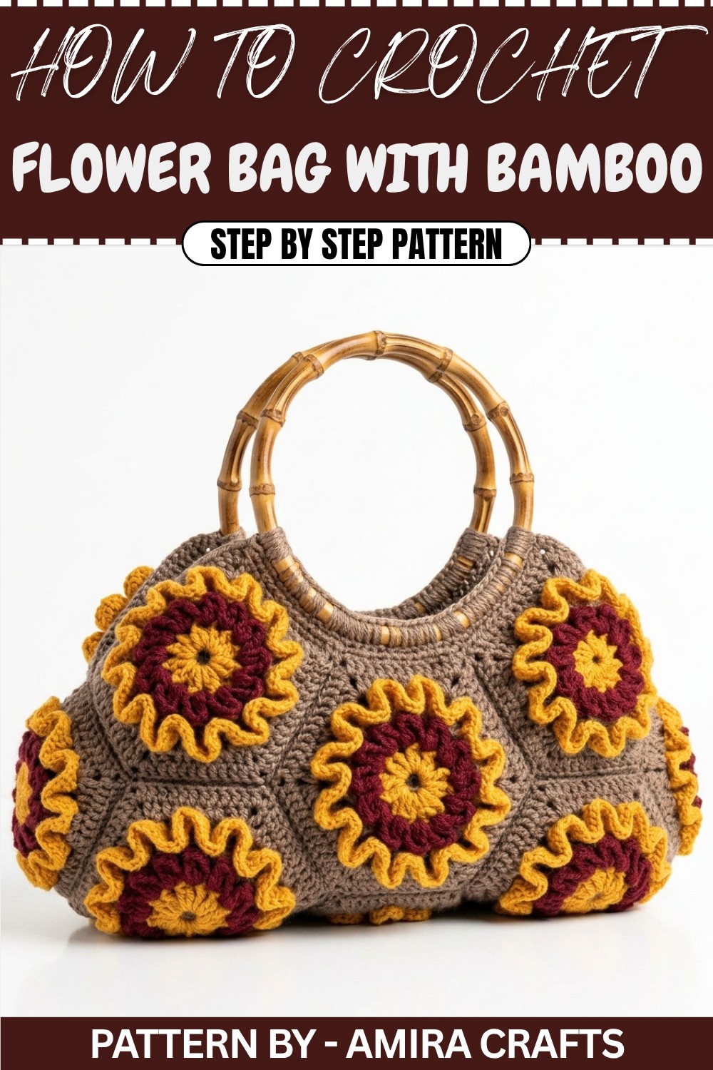Crochet Flower Bag With Bamboo (1)
