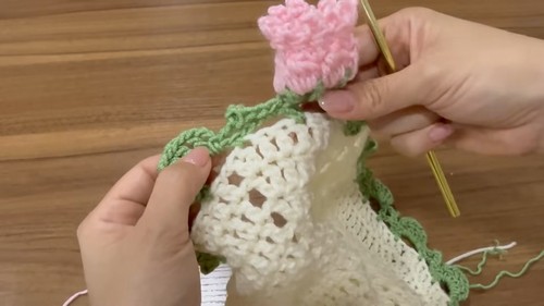 Crochet Flower Bouquet Blanket Pattern 7