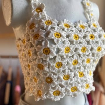 Crochet Flower Crop Top Pattern 10