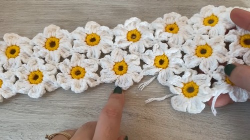 Crochet Flower Crop Top Pattern 6