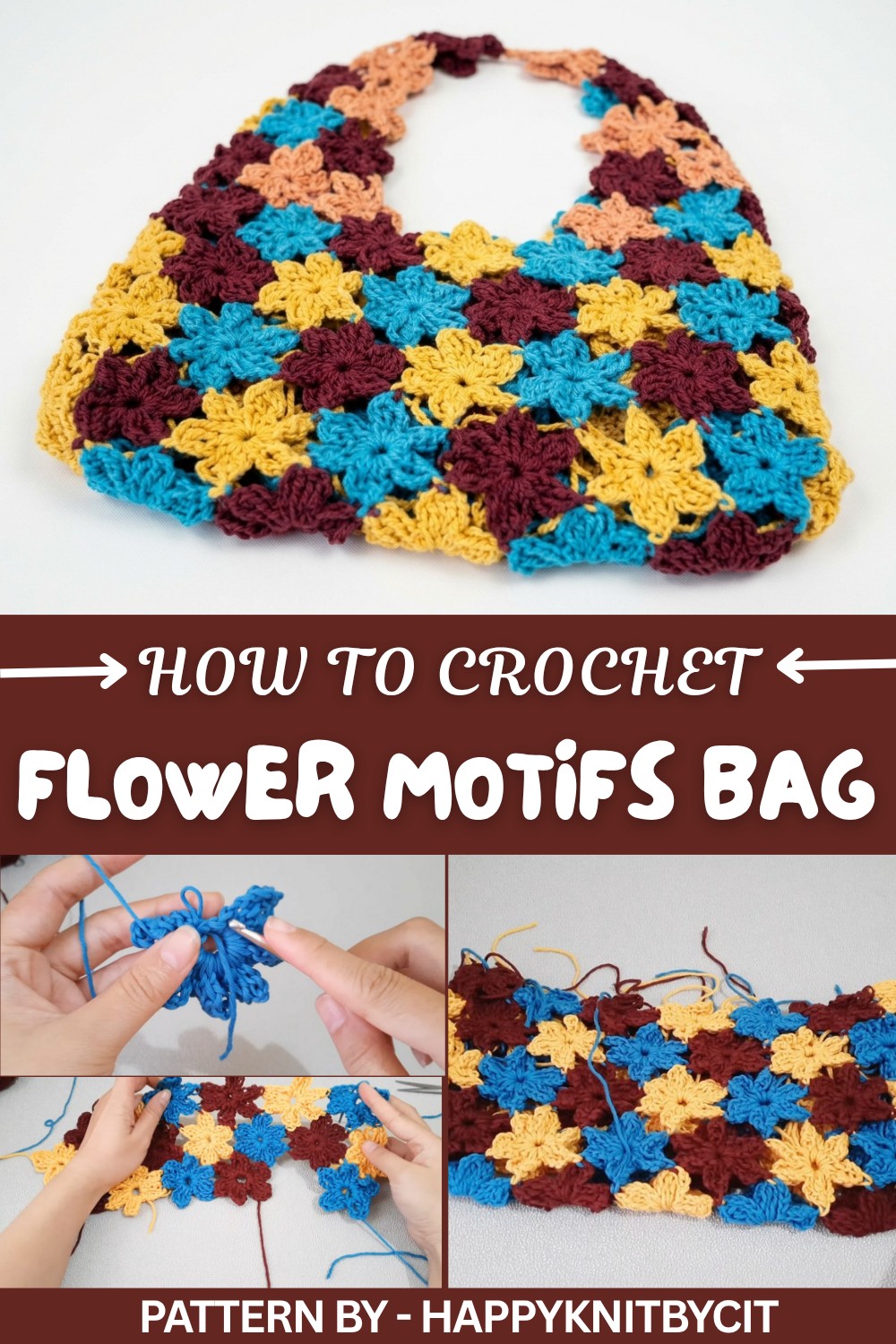 Crochet Flower Motifs Bag