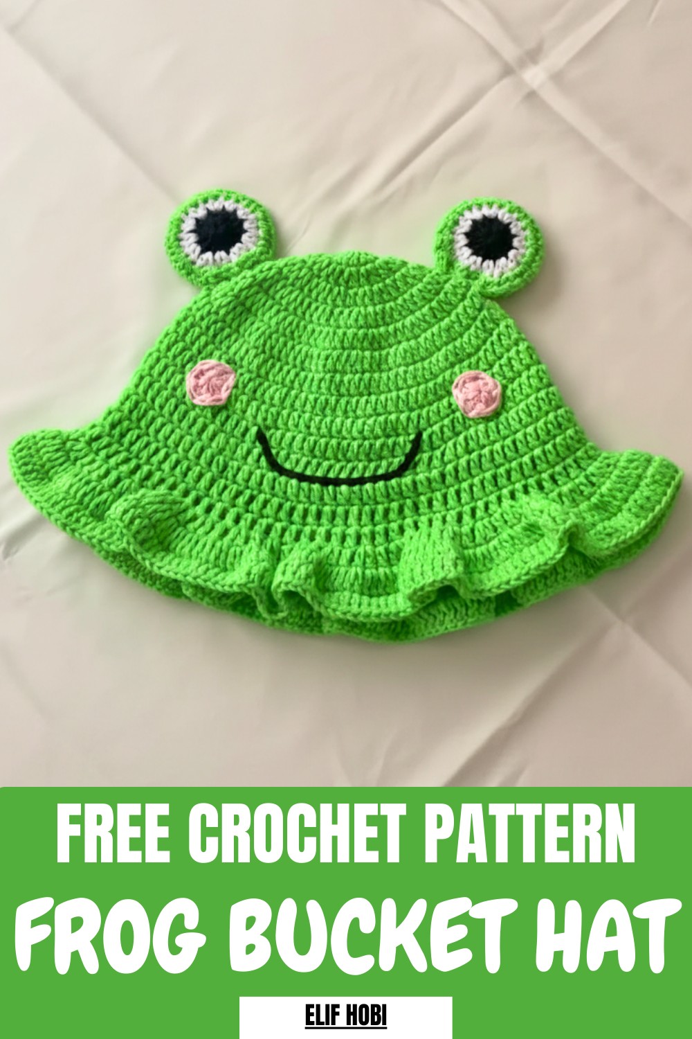 Crochet Frog Bucket Hat Pattern