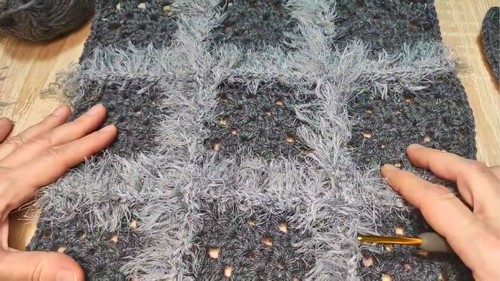 Crochet Fur-Motif Cardigan Pattern 6