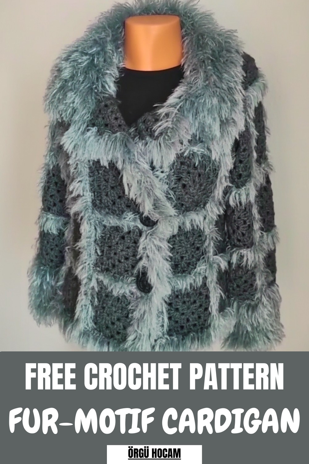 Crochet Fur-Motif Cardigan Pattern