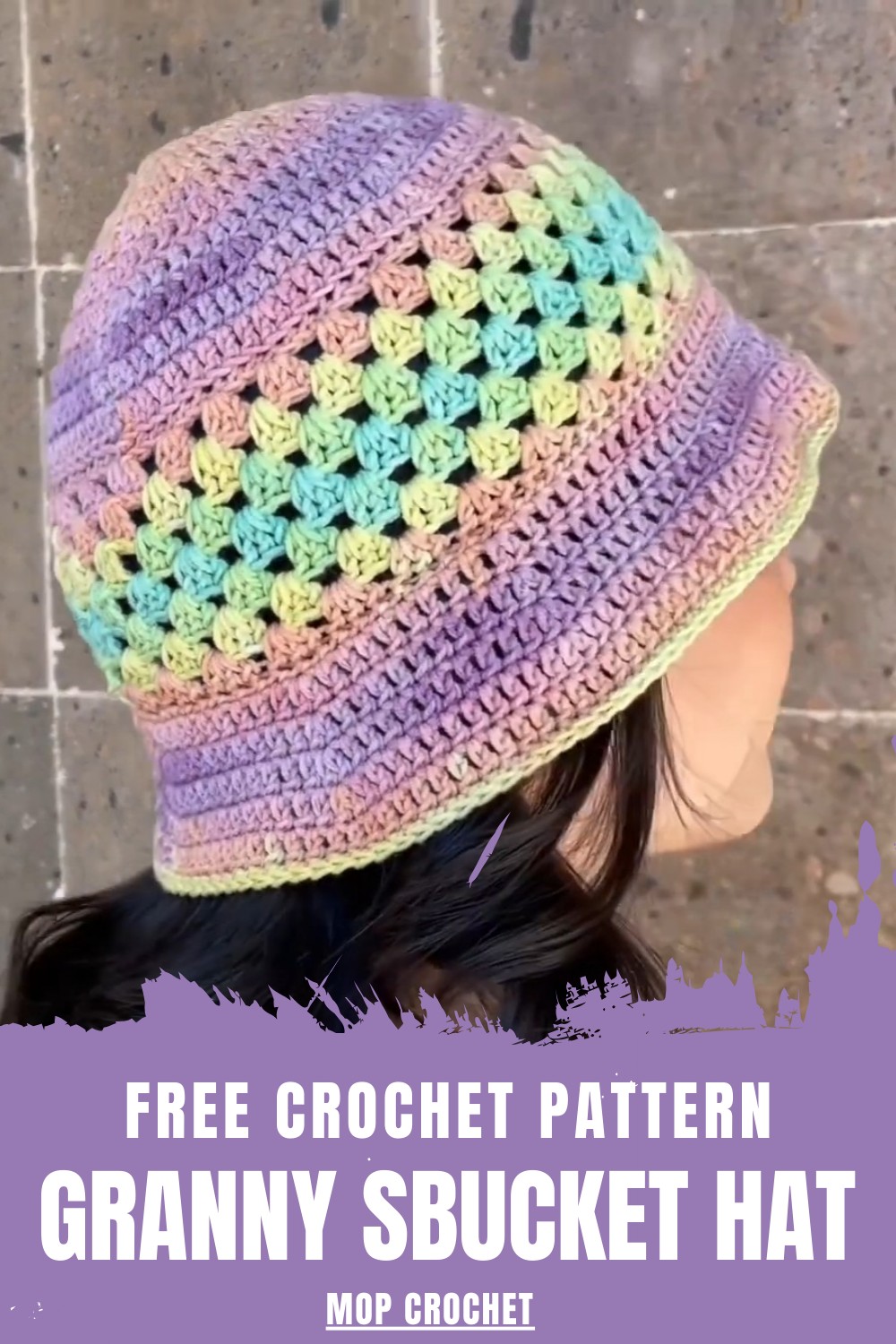 Crochet Granny Bucket Hat