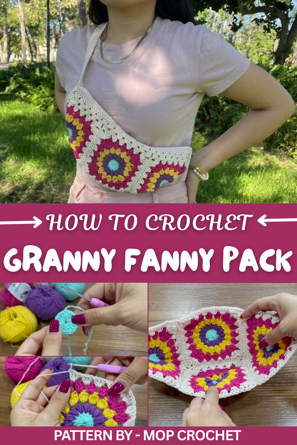 Crochet Granny Fanny Pack (1)