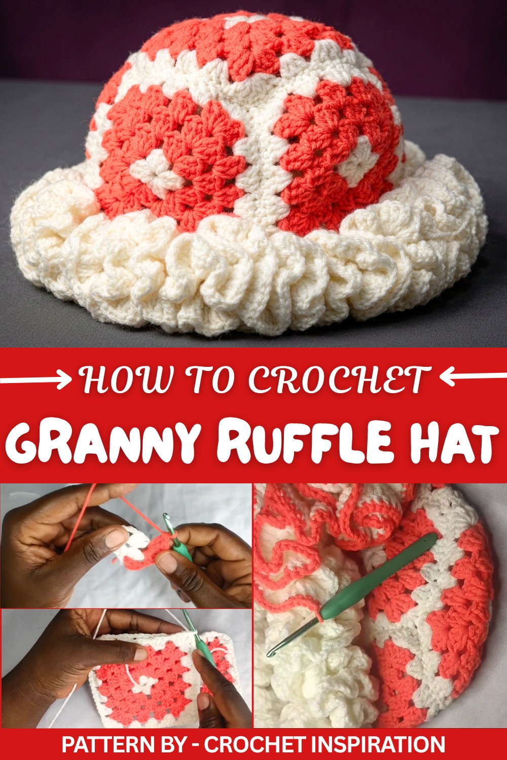 Crochet Granny Ruffle Hat (1)