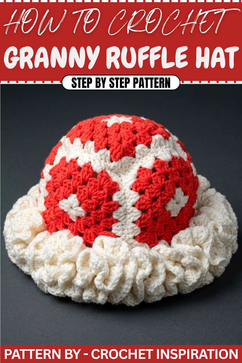 Crochet Granny Ruffle Hat