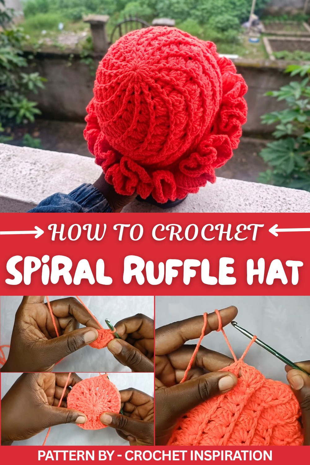 Crochet Granny Ruffle Hat