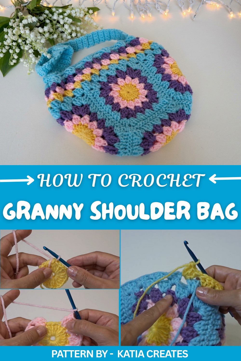 Crochet Granny Shoulder Bag