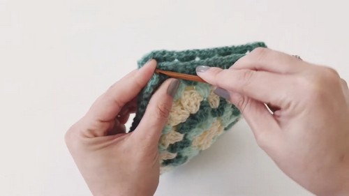 Crochet Granny Square Bonnet Pattern 2