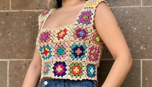 Crochet Granny Square Top Pattern 8