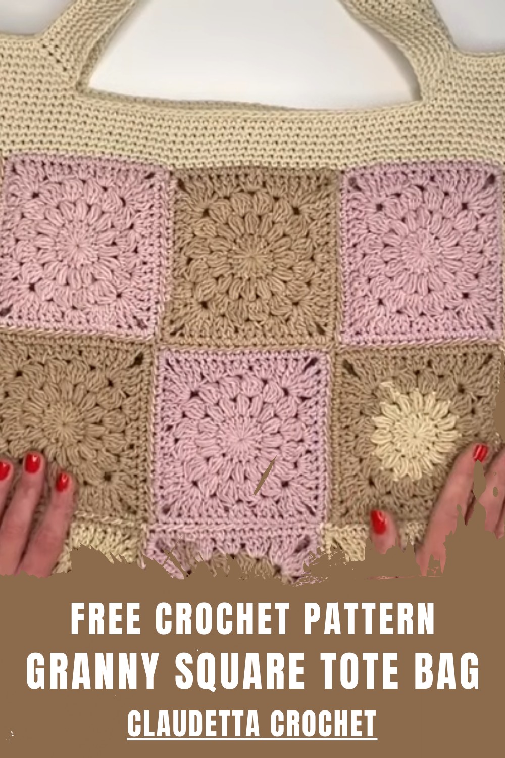 Crochet Granny Square Tote Bag