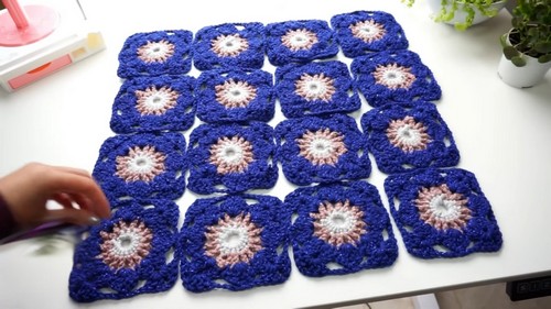 Crochet Granny Squares Cardigan Pattern 5