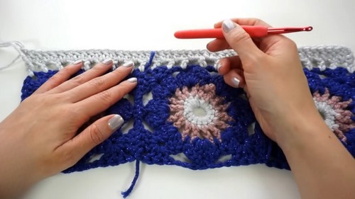 Crochet Granny Squares Cardigan Pattern 6