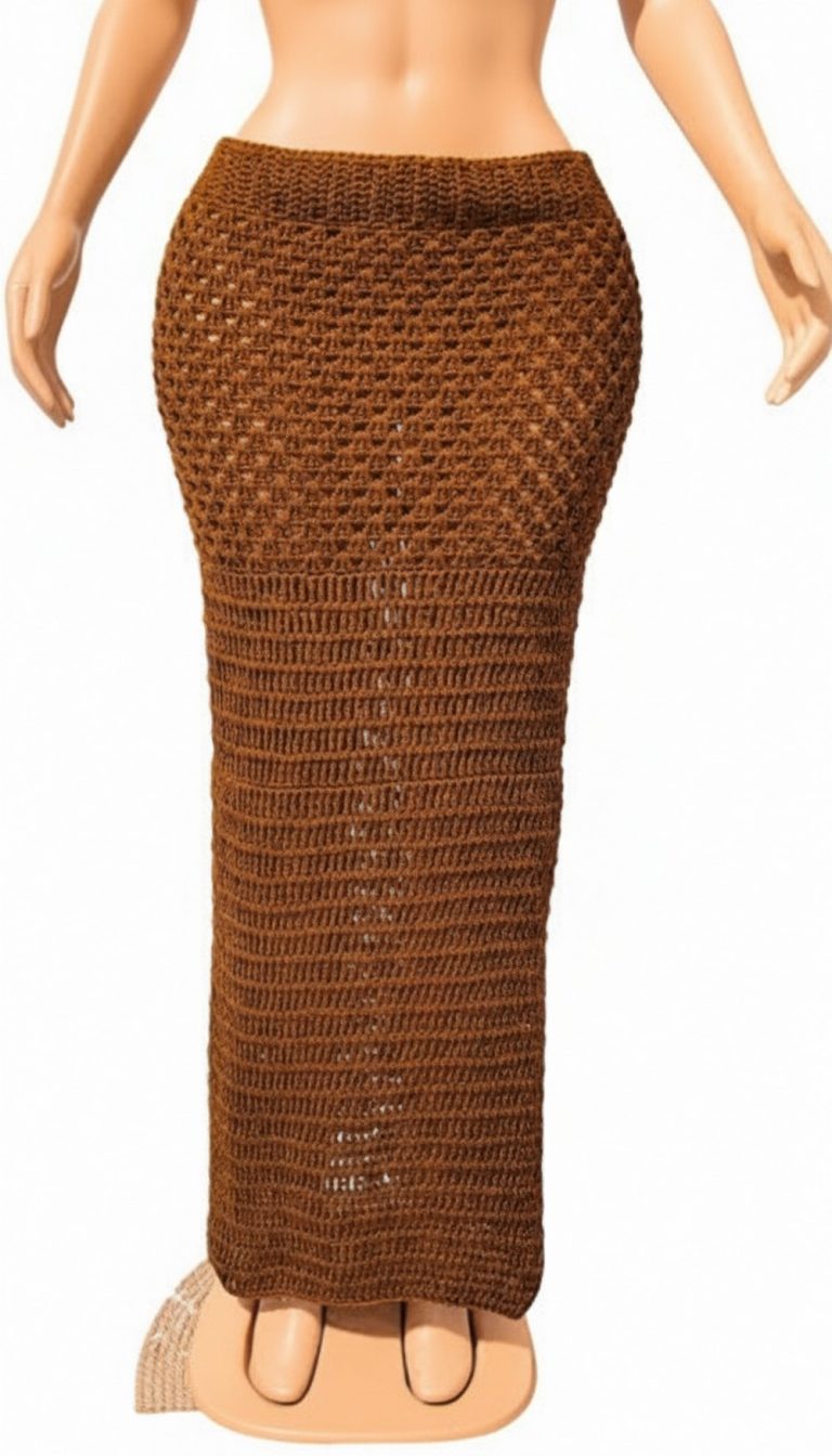 Crochet Granny Stitch Maxi Skirt Pattern 8