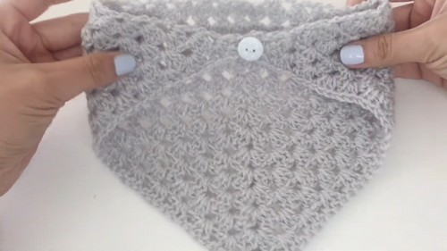 Crochet Granny Style Bandana Pattern 7