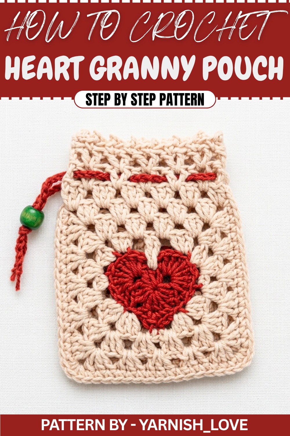 Crochet Heart Granny Pouch