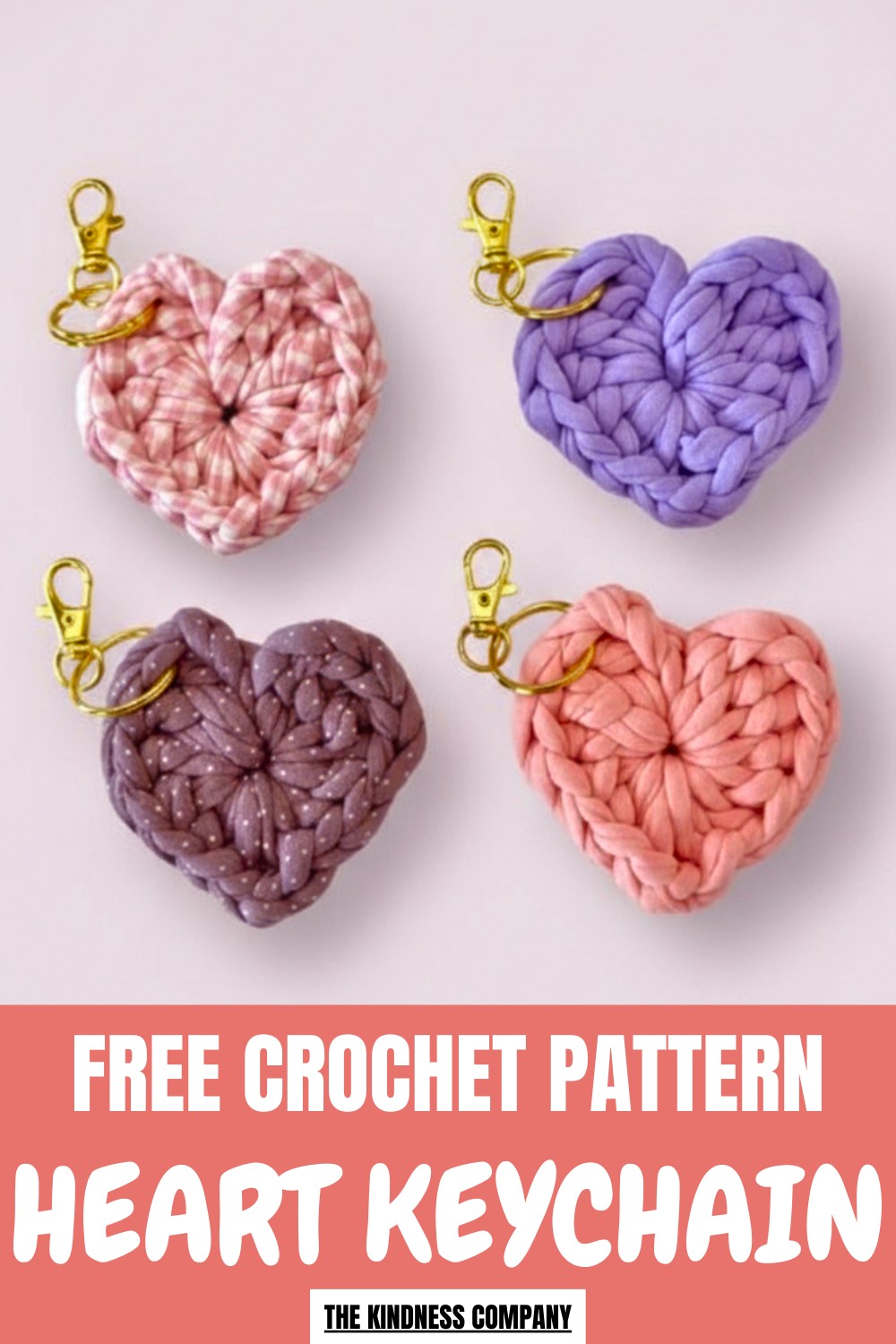 Crochet Heart Keychain Pattern