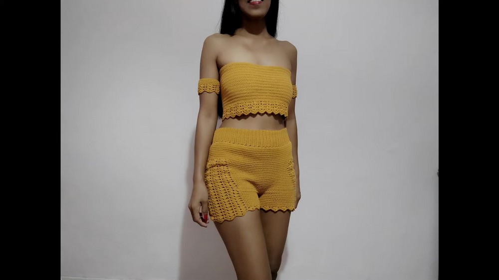Crochet High Waisted Shorts 1