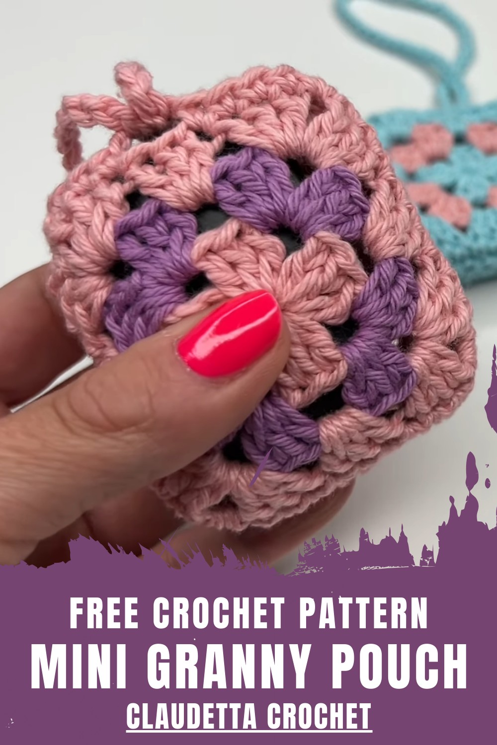 Crochet Mini Granny Pouch