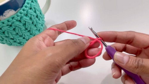 Crochet Mug Warmer With Base Pattern 1