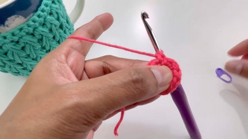Crochet Mug Warmer With Base Pattern 2