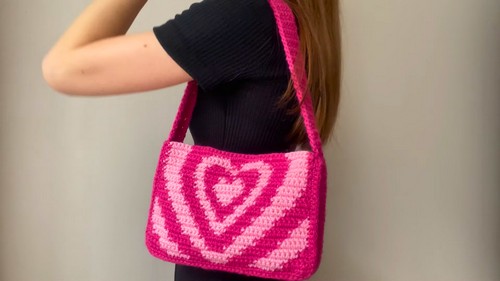 Crochet Powerpuff Heart Bag Pattern 8