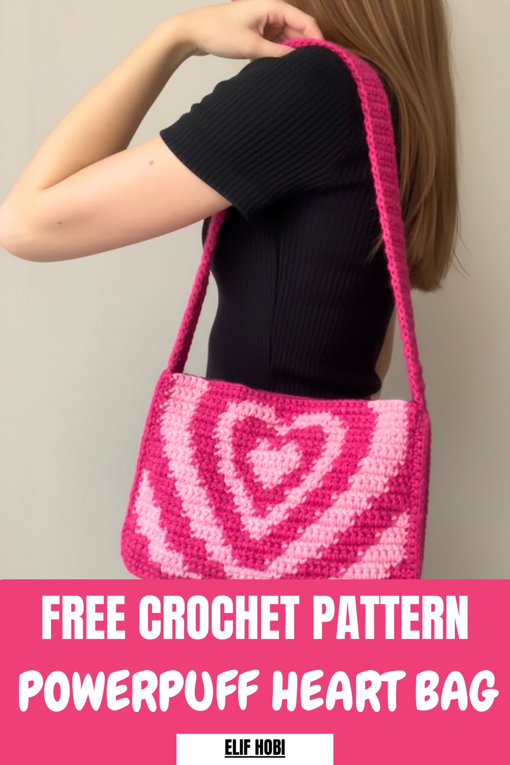 Crochet Powerpuff Heart Bag Pattern
