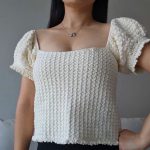 Crochet Puff Sleeve Top Pattern 8