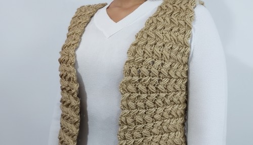 Crochet Puff Stitch Vest Pattern 8
