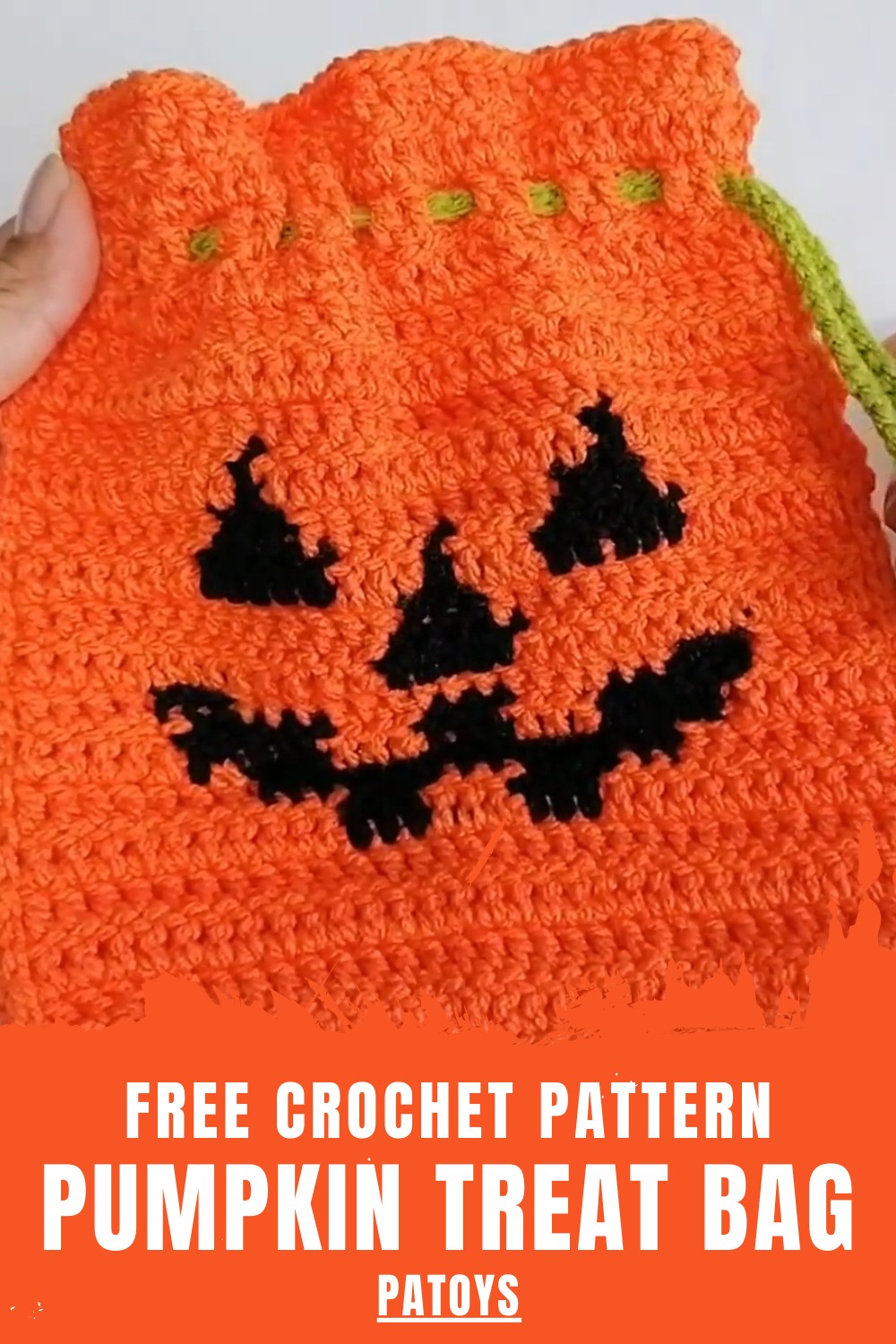 Crochet Pumpkin Treat Bag