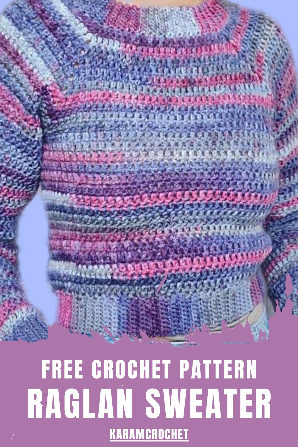 Crochet Raglan Sweater