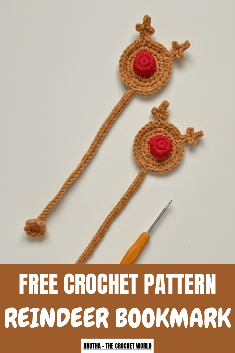 Crochet Reindeer Bookmark Pattern